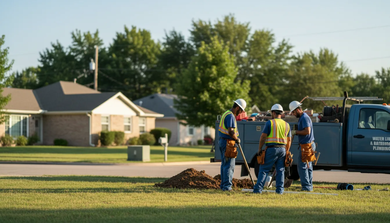 Residential water line and bathroom plumbing service in Lenoxville, PA